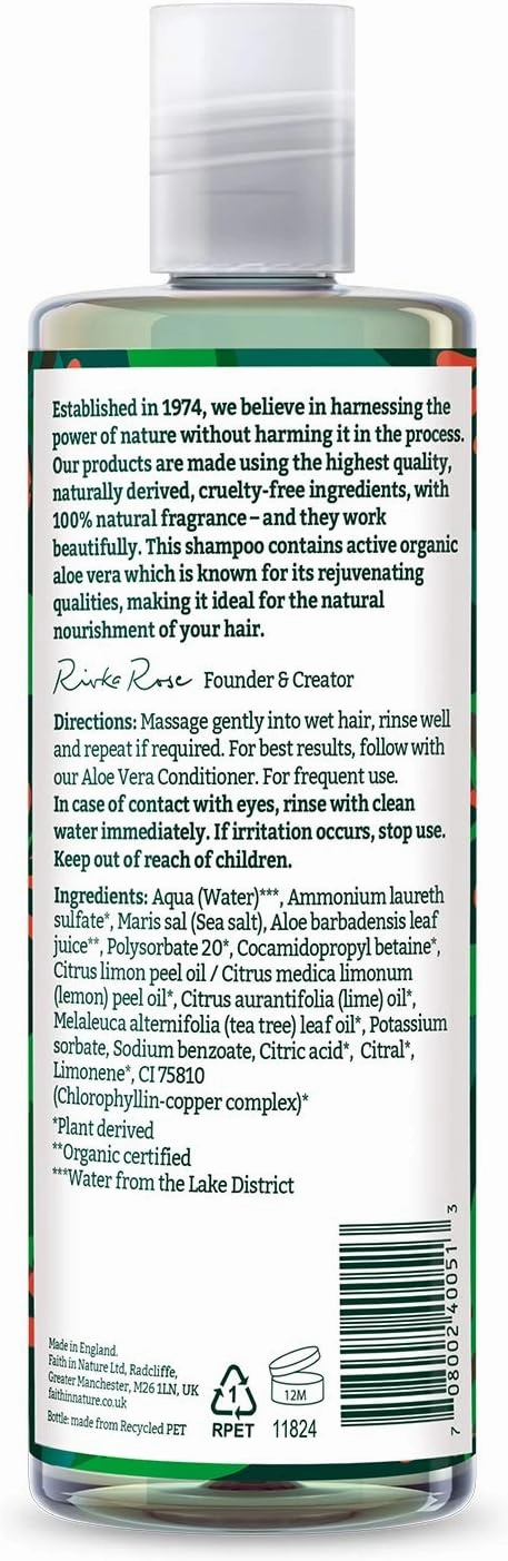 Faith in Nature Rejuvenating Aloe Vera Shampoo 400ml for Normal to Dry Hair
