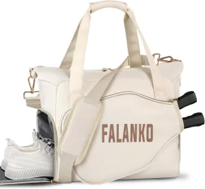 FALANKO Pickleball Bag,Pickleball Paddle Bag for Women Men,Pickleball Tote Bag with Shoe Compartment for gym travel