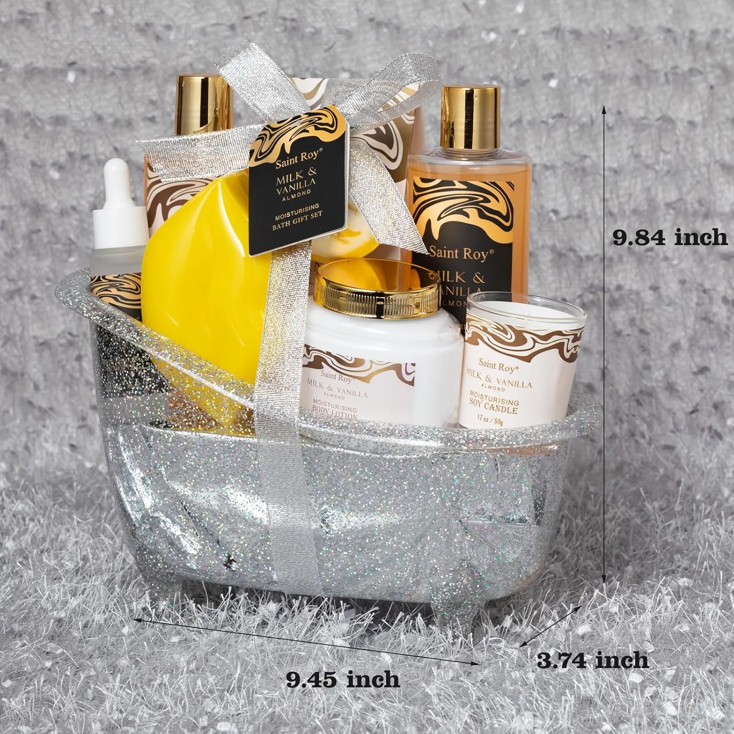 Fathers Day Gifts for Men & Dad Bath and Body Almond Milk Vanilla Spa Gifts for Women, Bath Gift Set Shower Gel, Scent Lotion, Bath Bomb Spa Gift Basket, Bath Care Set Birthday Holiday Home Spa Gifts