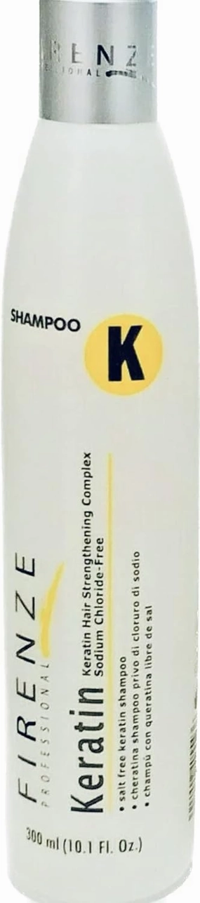 Firenze Professional Keratin Shampoo with Strengthening Complex10.1 Fl oz /300ml - Free Lip Gloss 10ml