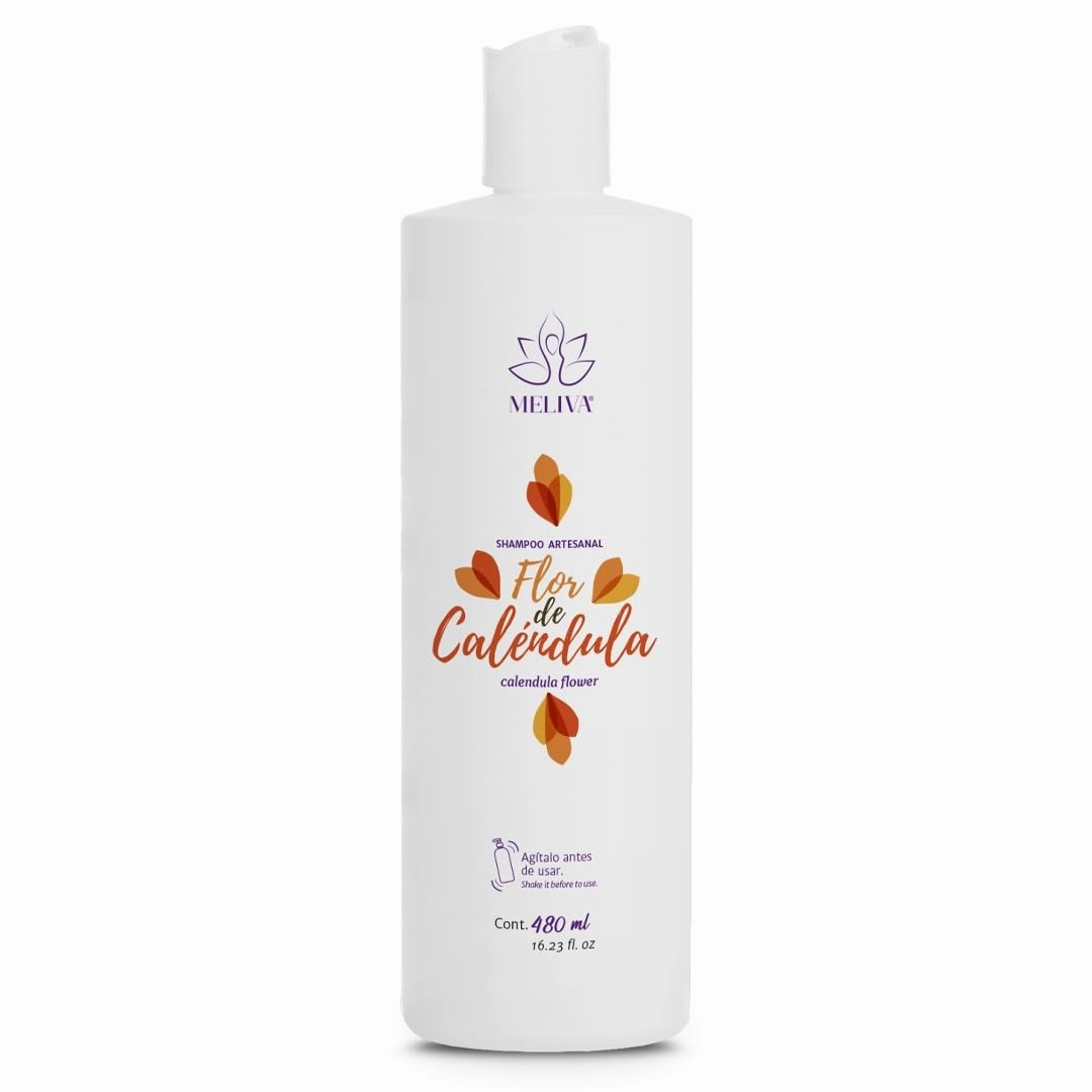 Flor de Caléndula: Nourishing Shampoo with Hyaluronic Acid, Argan Oil, and Collagen for Color-Treated and Damaged Hair
