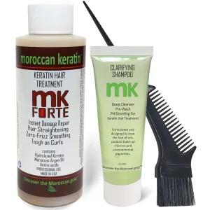 FORTE Brazilian Straightening Treatment for All Hair Types - Coarse, Thick, Curly, African, Black, Hispanic, Dominican - Keratina Para Alisar El Pelo