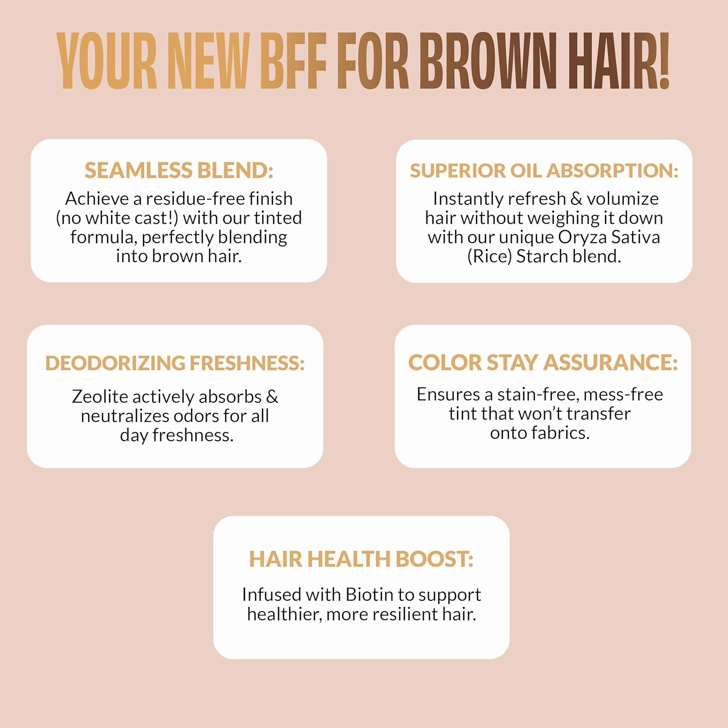 FoxyBae Dry Shampoo for Dark Hair - with Biotin - Deodorizing, Volumizing, Refreshing Spray - Brunette Breeze - 7 Fl Oz
