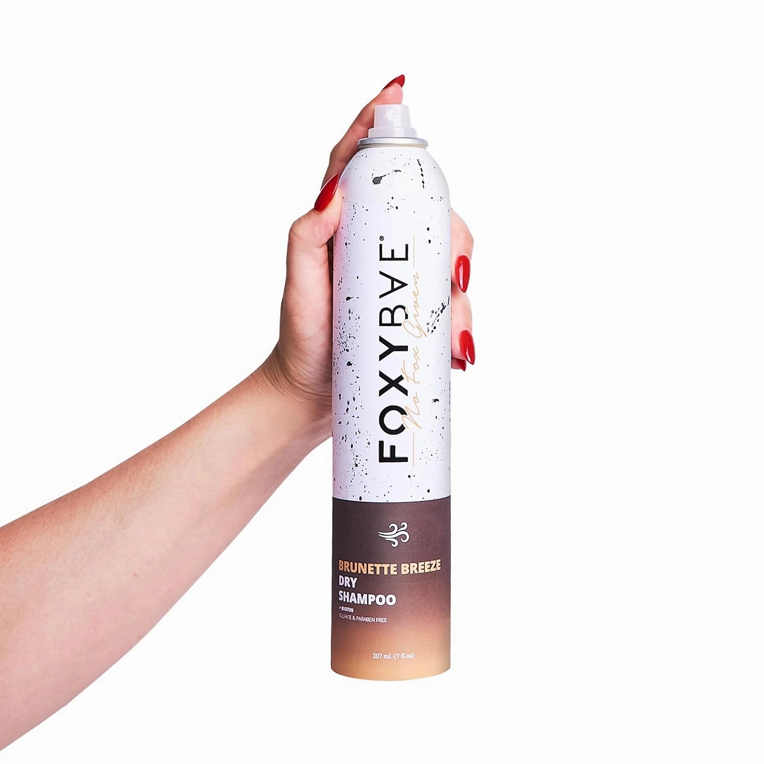 FoxyBae Dry Shampoo for Dark Hair - with Biotin - Deodorizing, Volumizing, Refreshing Spray - Brunette Breeze - 7 Fl Oz