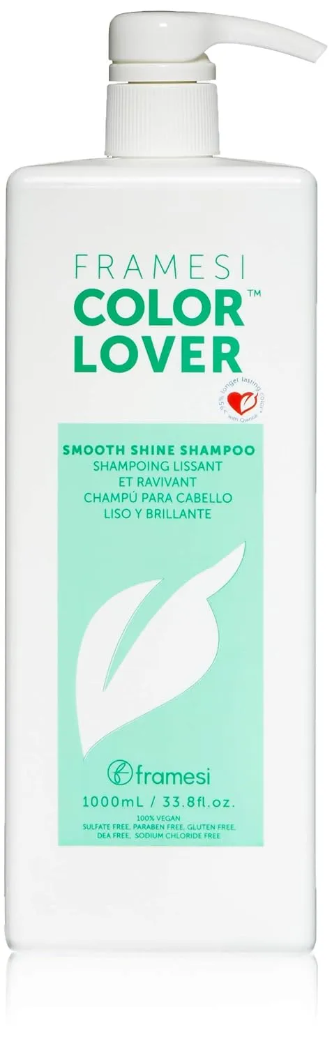 Framesi Color Lover Smooth Shine Shampoo, Sulfate Free Shampoo with Quinoa and Aloe Vera, Color Treated Hair