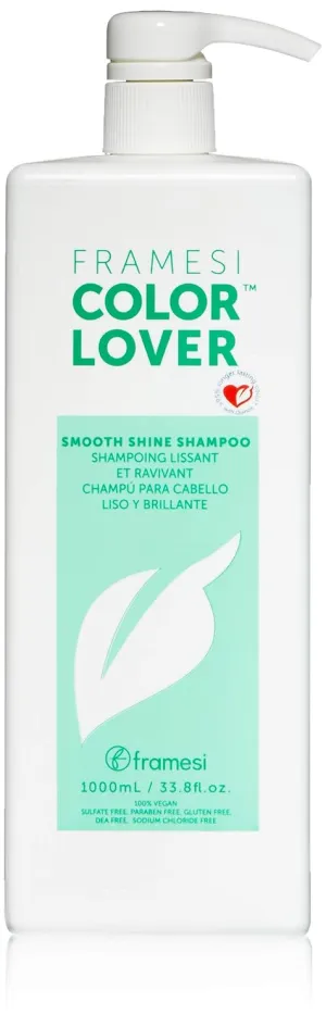 Framesi Color Lover Smooth Shine Shampoo, Sulfate Free Shampoo with Quinoa and Aloe Vera, Color Treated Hair