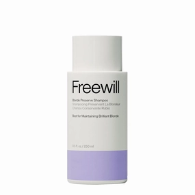 Freewill Blonde Preserve Purple Shampoo for Blonde, Silver & Gray Hair, Sulfate-Free Brassiness Neutralizer, Boosts Shine & Enhances Color, 8.5 oz