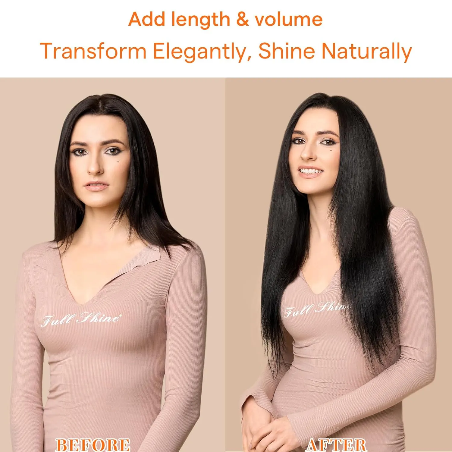 Full Shine Sew In Hair Extensions Real Human Hair Natural Black Sew In Extensions Long Straight Color Off Black Double Weft Extensions Remy Human Hair Bundles 22 Inch Human Hair Sew In 105G