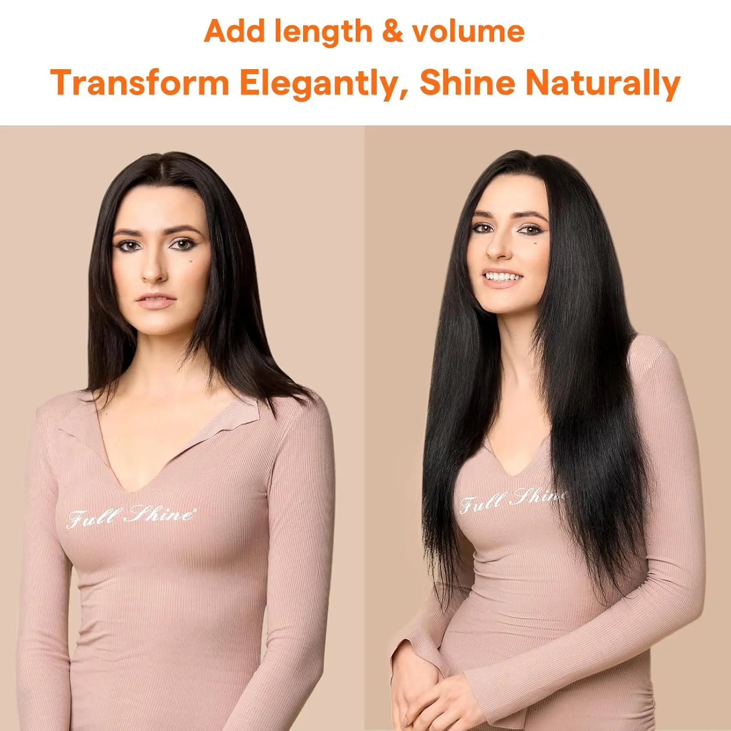 Full Shine Straight Remy Hair Weft Extensions Sew In Weft Hair Extensions Full Head Double Weft Hair Color 2 Darkest Brown Weft Human Hair Bundles 105 Grams 18 Inch Sew In Extensions Soft Hair
