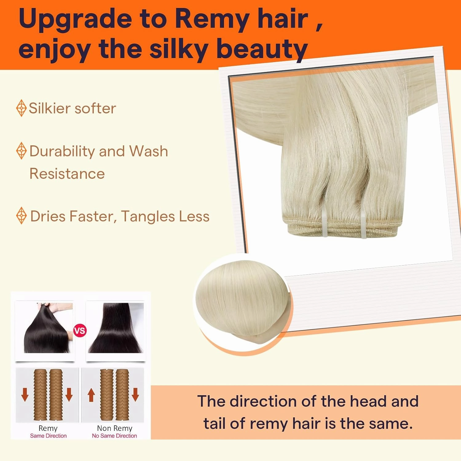 Full Shine Hair Extensions Sew In Hair Extensions Real Human Hair 22 Inch Human Hair Extensions Sew In Color White Blonde Human Hair Bundles Invisible Hair Extensions Real Human Hair 105G