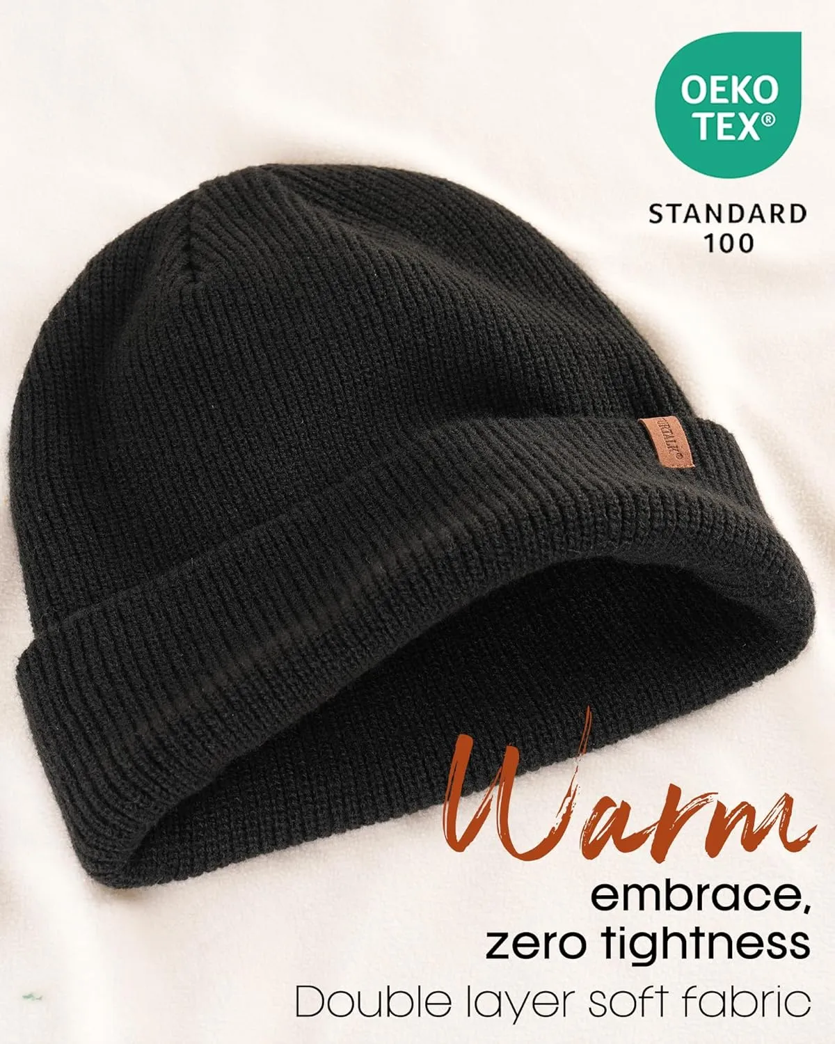 FURTALK Beanie Hats for Women Men Winter Hats Womens Knitted Slouchy Beanies Cuffed Skull Cap Warm Ski Hat