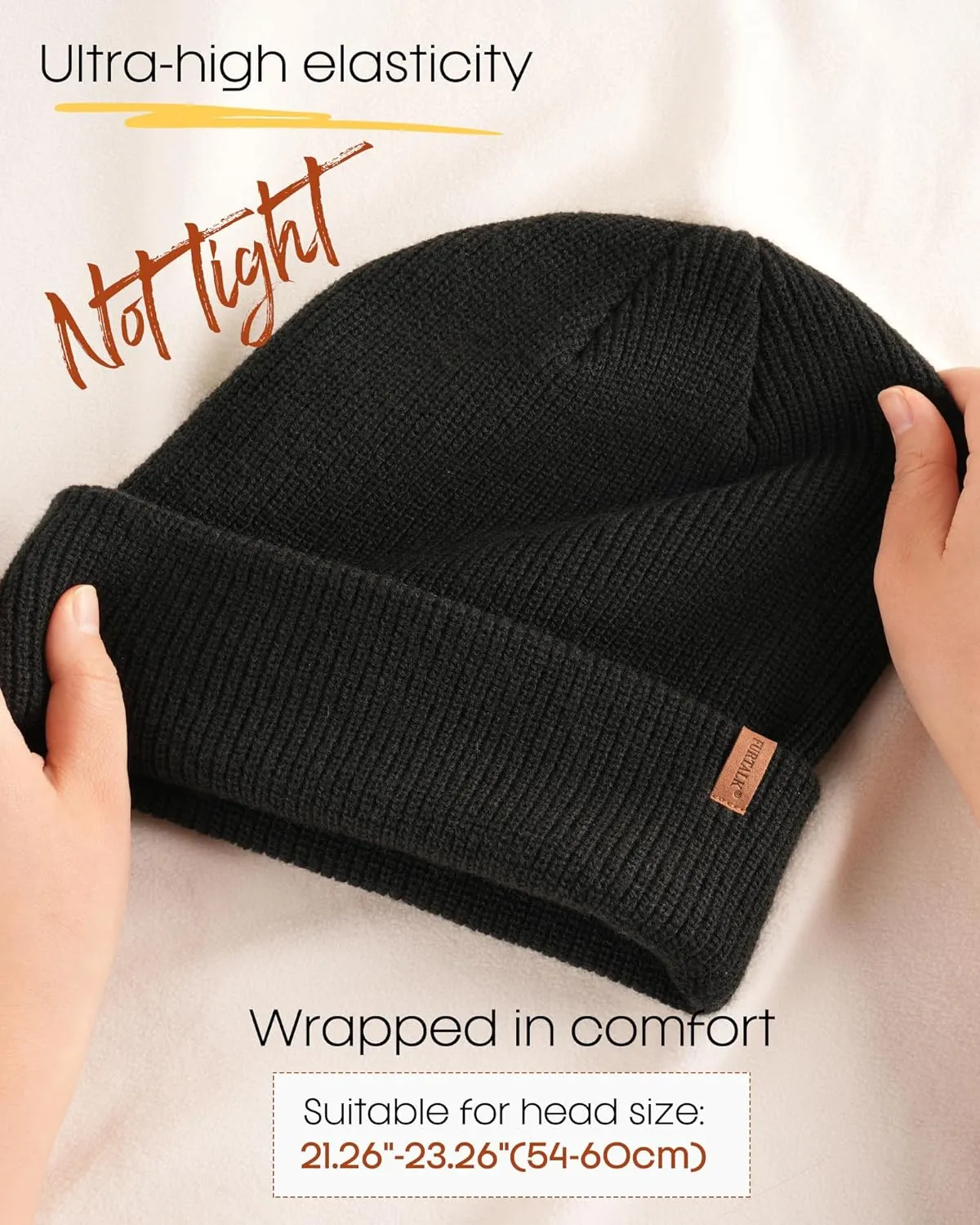 FURTALK Beanie Hats for Women Men Winter Hats Womens Knitted Slouchy Beanies Cuffed Skull Cap Warm Ski Hat