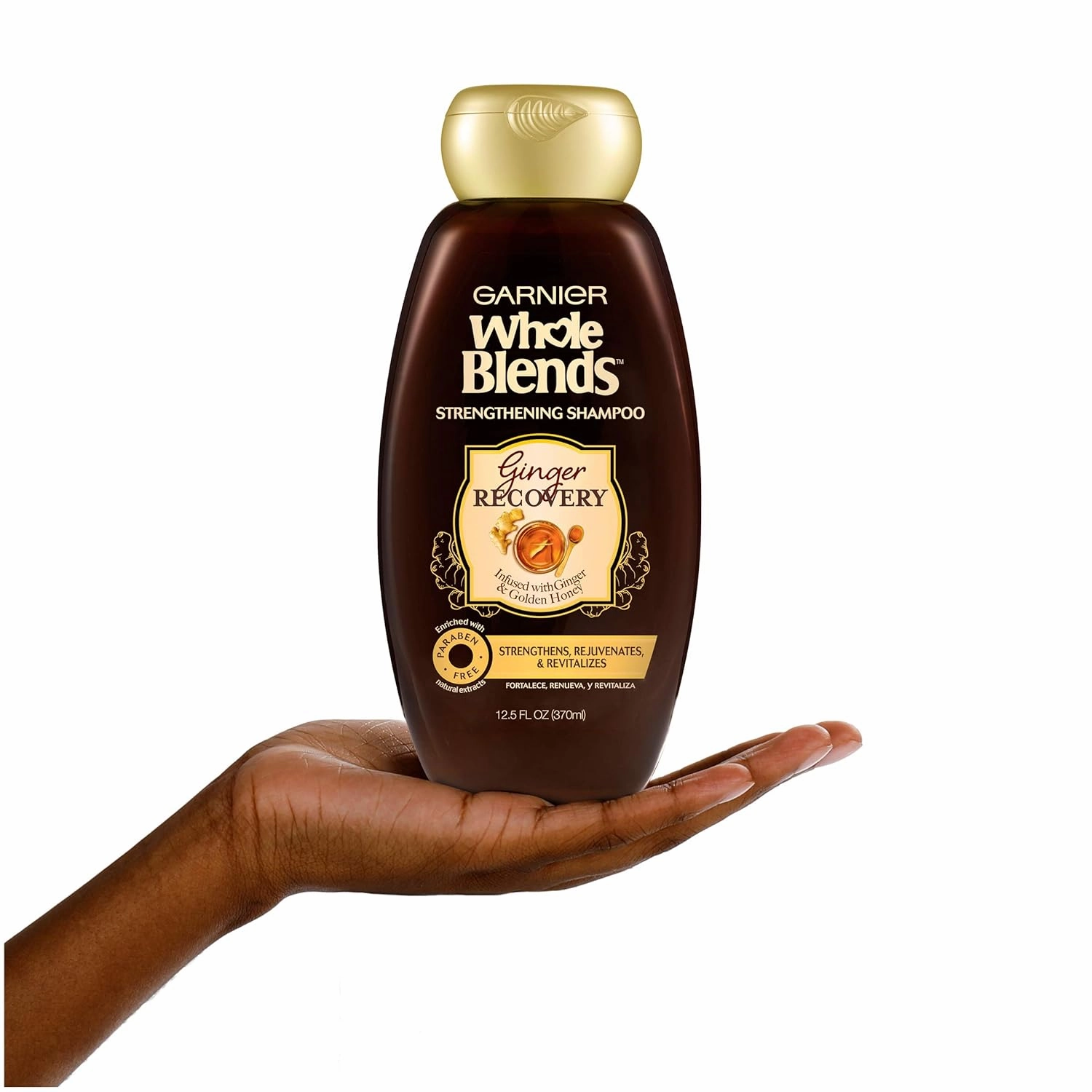 Garnier Hair Care Whole Blends Strengthening Ginger Recovery Shampoo, 12.5 Fluid Ounce