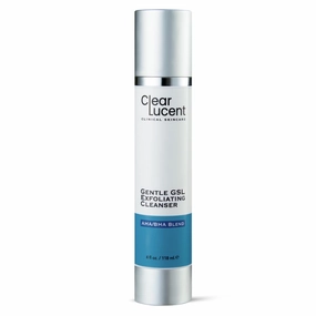 Gentle  GSL AHA/BHA Exfoliating Cleanser  - Glycolic, Salicylic & Lactic Acid Face Wash for Acne, Blackheads & Brightening, Aloe   Hyaluronic Hydration, Fragrance‑Free, Sensitive‑Skin Safe - 4 fl oz