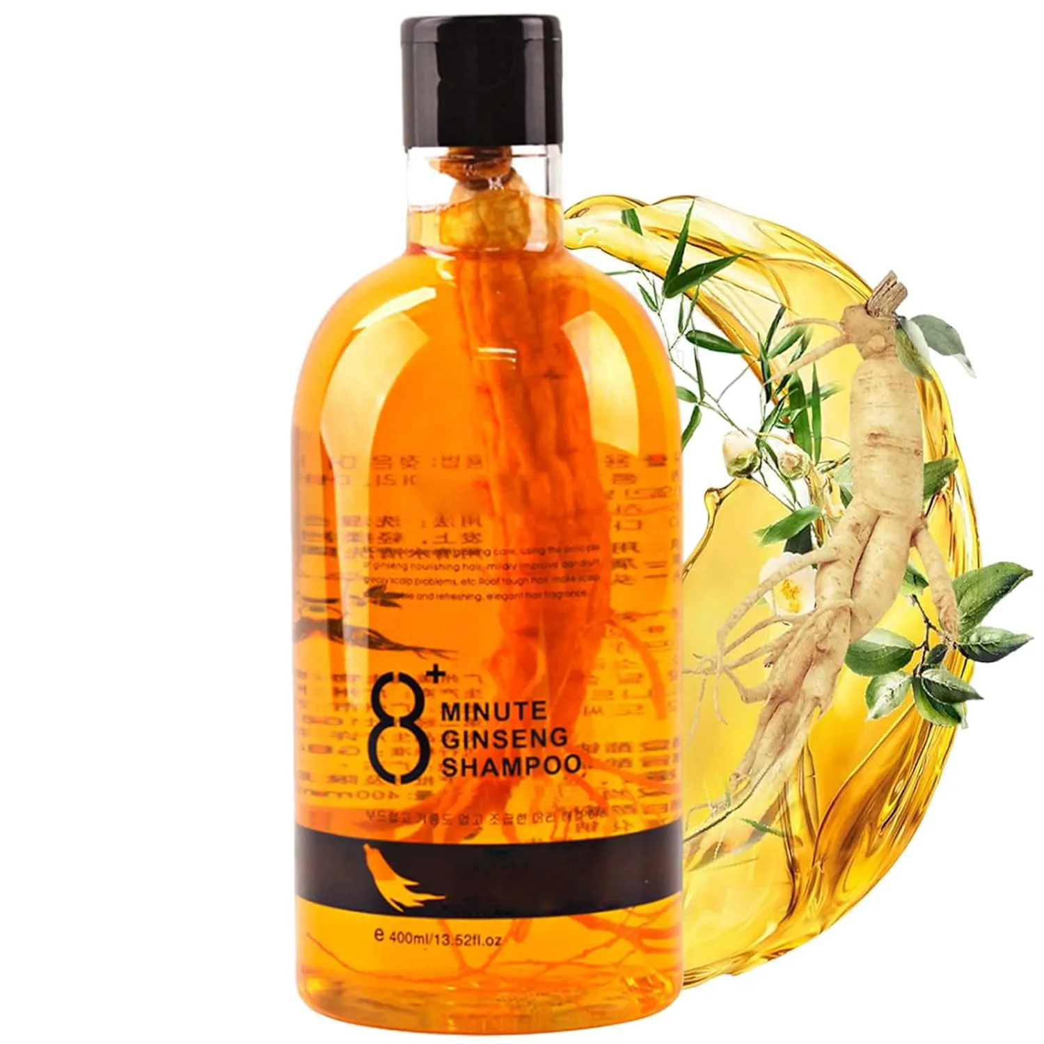 Ginseng Extract Root Nourishing Shampoo for Men and Women (B), 8 Minute Gold Ginseng Shampoo for Hair Growth, 400ml )