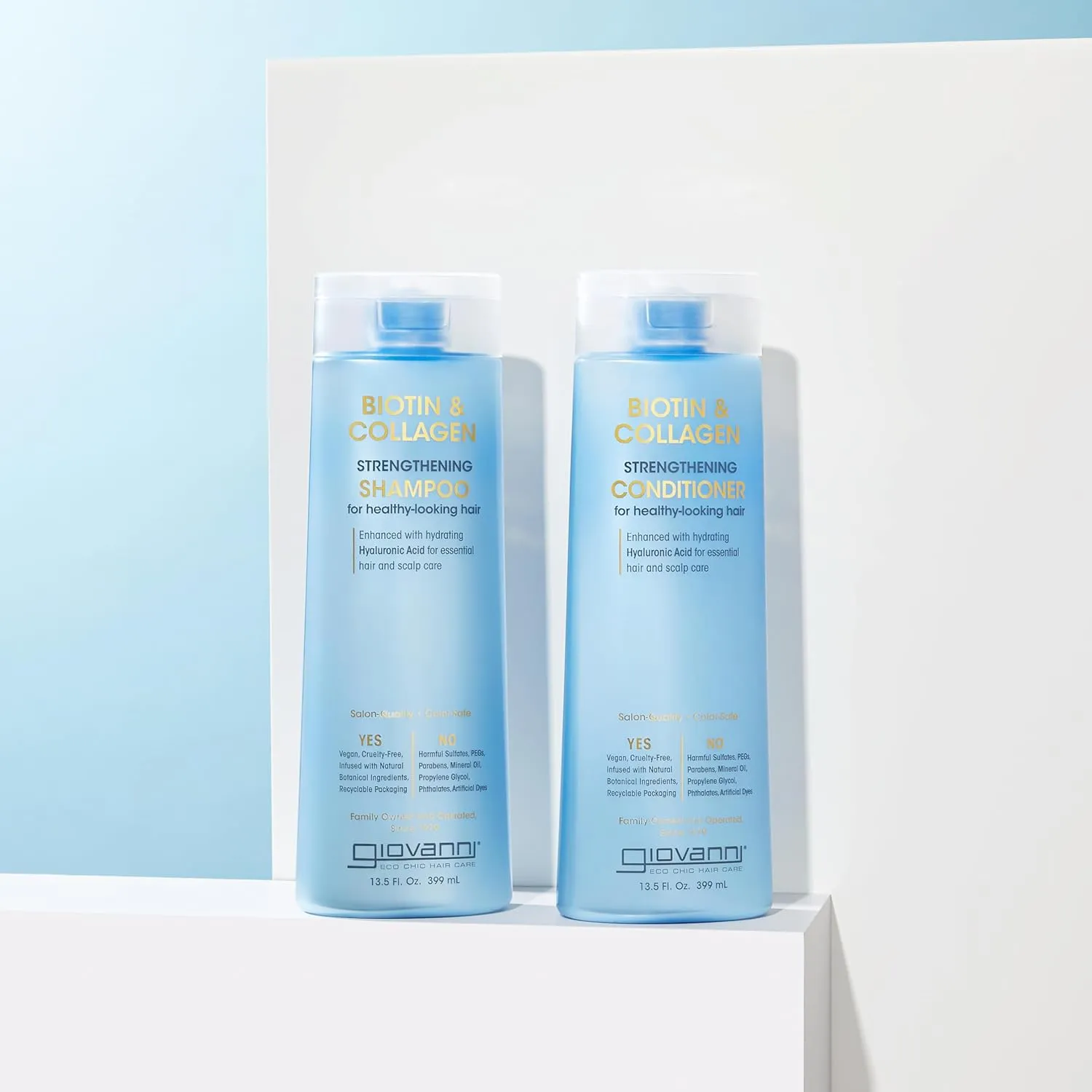 GIOVANNI Biotin & Collagen Conditioner - Strengthening Conditioner, Vegan, Cruelty-Free, Infused with Natural Botanical Ingredients, Salon-Quality, Color-Safe, For Healthy-Looking Hair - 13.5 Oz