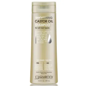 GIOVANNI Smoothing Castor Oil Shampoo â€“ All Hair Types, Moisturize Hair & Scalp, Hydrate & Tame Frizz, Jojoba, Argan Oil, Coconut Oil, Shea Butter, Keratin - 13.5 oz