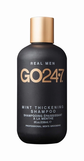 GO247 Mint Thickening Shampoo - Refreshes Scalp, Boosts Volume, Stimulates Hair Growth, Mint Scent - 8oz