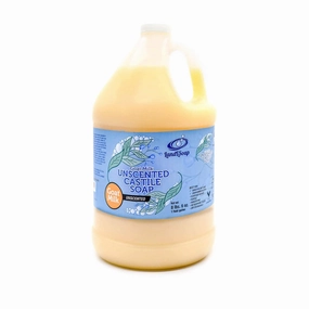 Goat Milk Unscented Pure Castile Soap Liquid for Face, Hand & Body Wash-Vegan, Non-GMO, Made in USA, All Skin Types, Dry & Sensitive Skin (1 Gallon)