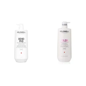 Goldwell Bond Pro Fortifying and Strengthening Shampoo and Conditioner Liter Bundle
