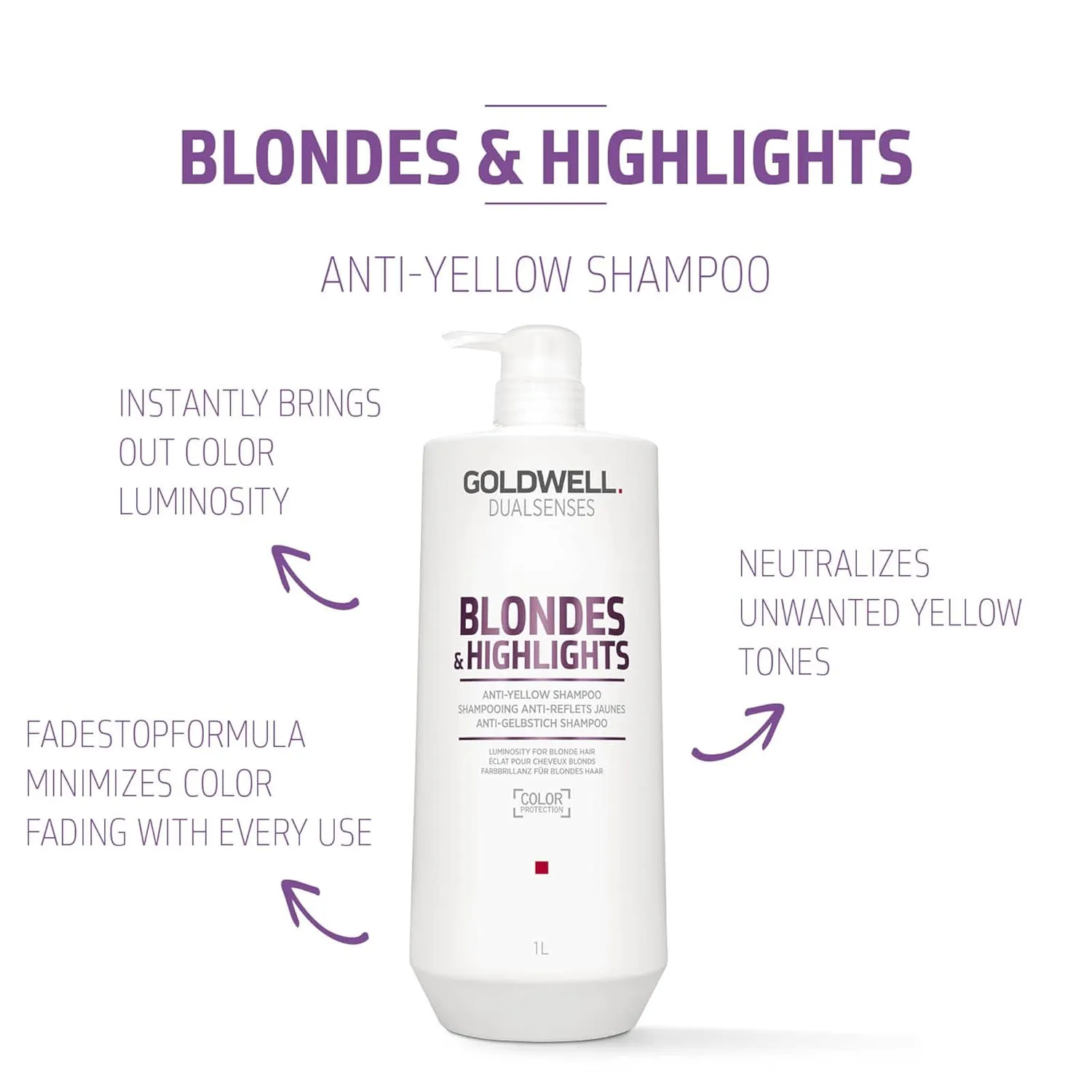 Goldwell Dualsenses Blondes & Highlights Anti-Yellow Shampoo