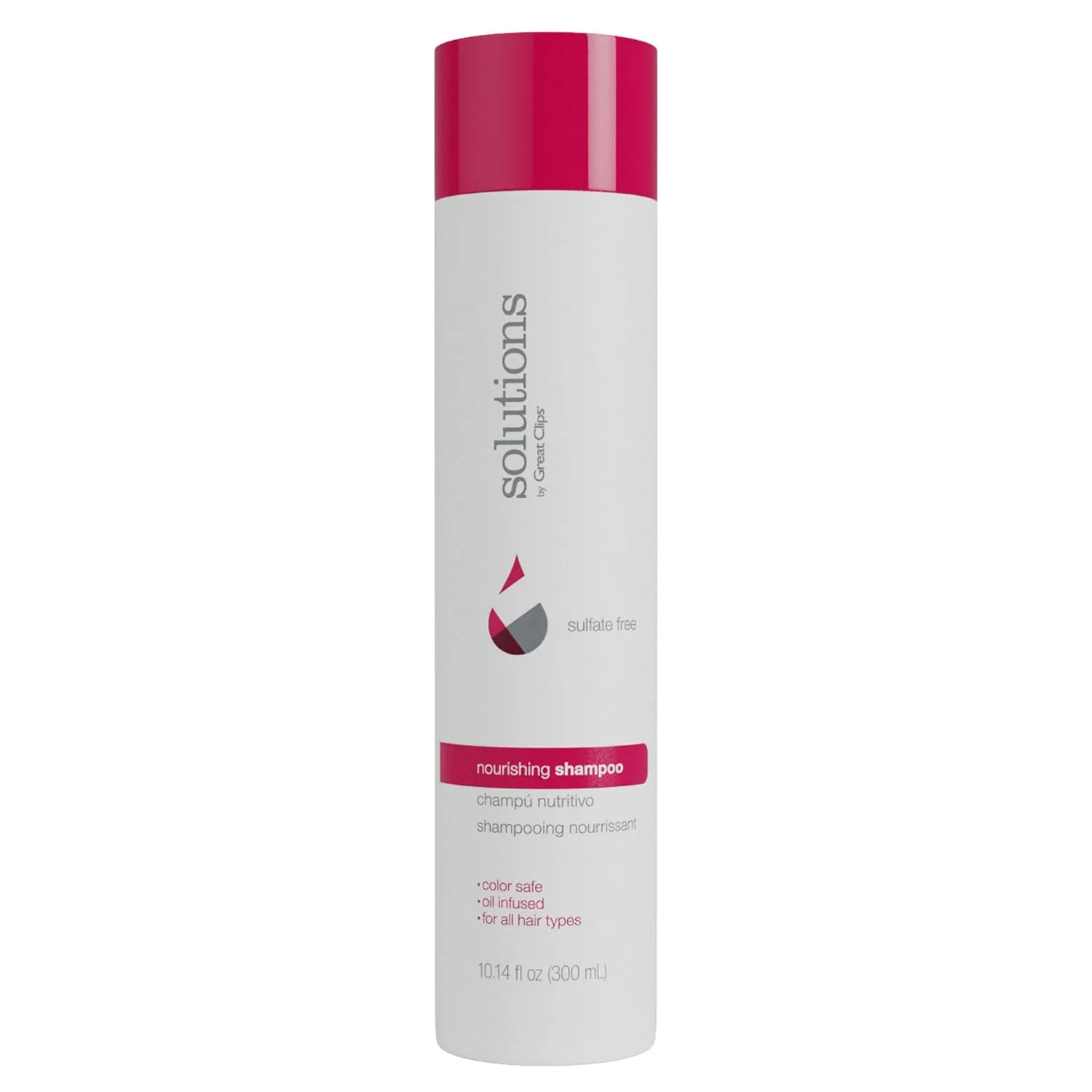 GREAT CLIPS Solutions Nourishing Shampoo 10oz | Argan Oil | Sulfate and Paraben Free | Moisturizes and Restores Shine | Safe for Color-treated Hair