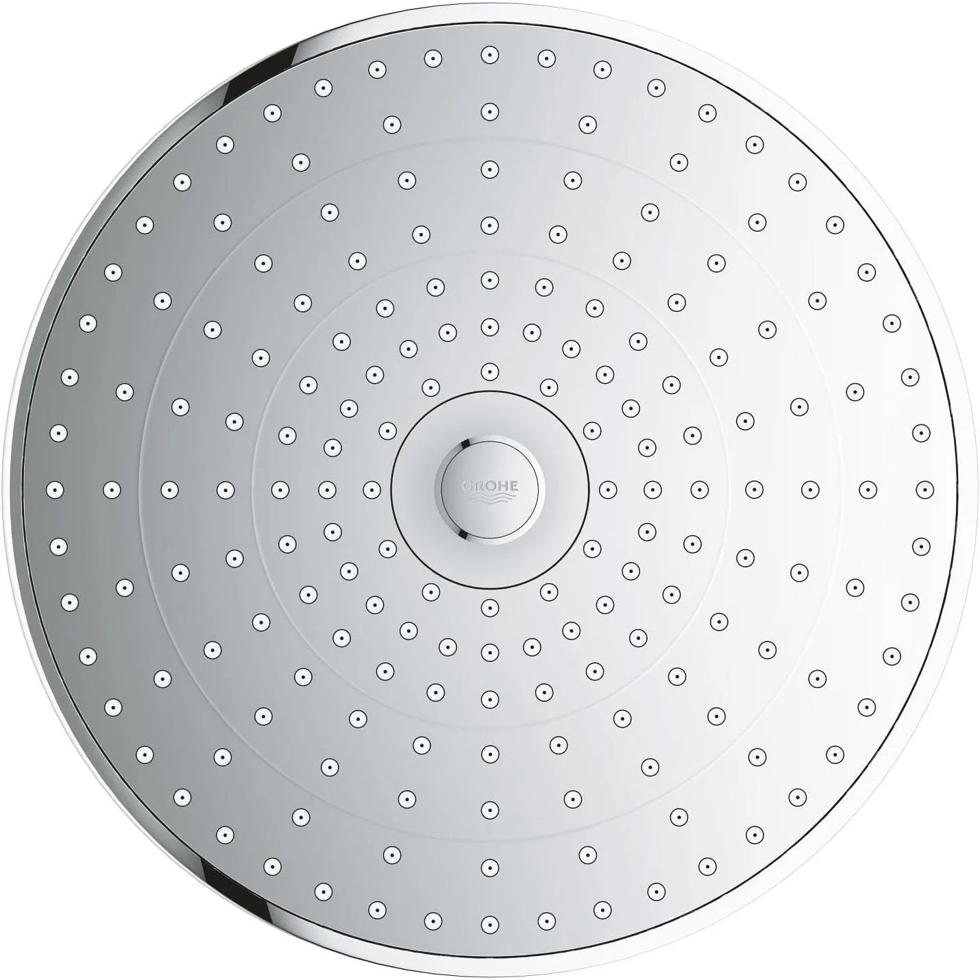 GROHE 26457000 Euphoria 260 Shower Head with 3 Spray Patterns, 2.5 gpm, Starlight Chrome, 10 Inches