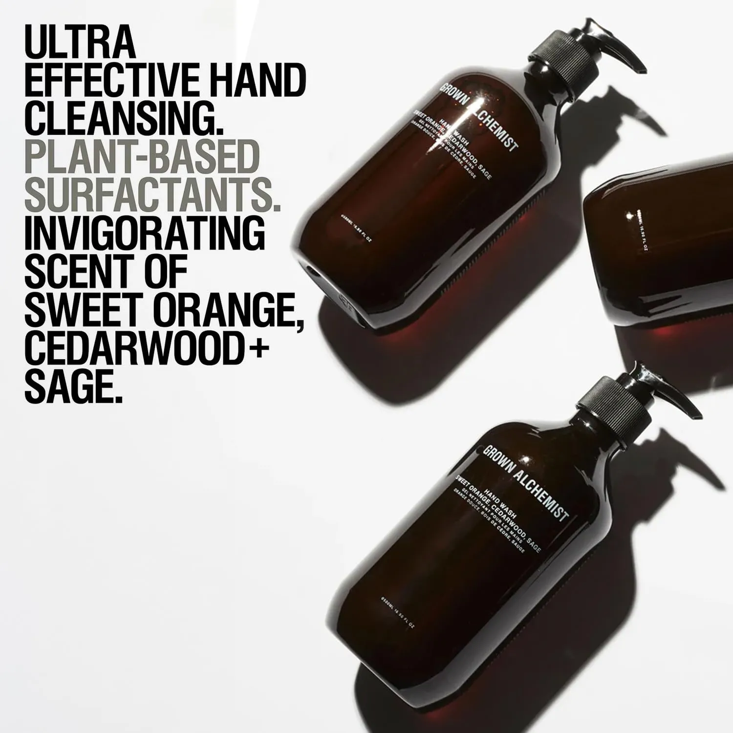 Grown Alchemist Invigorate Hand Wash. Sweet Orange, Cedarwood, Sage. Soothe, Soap to Cleanse & Nourish Skin, (300mL).