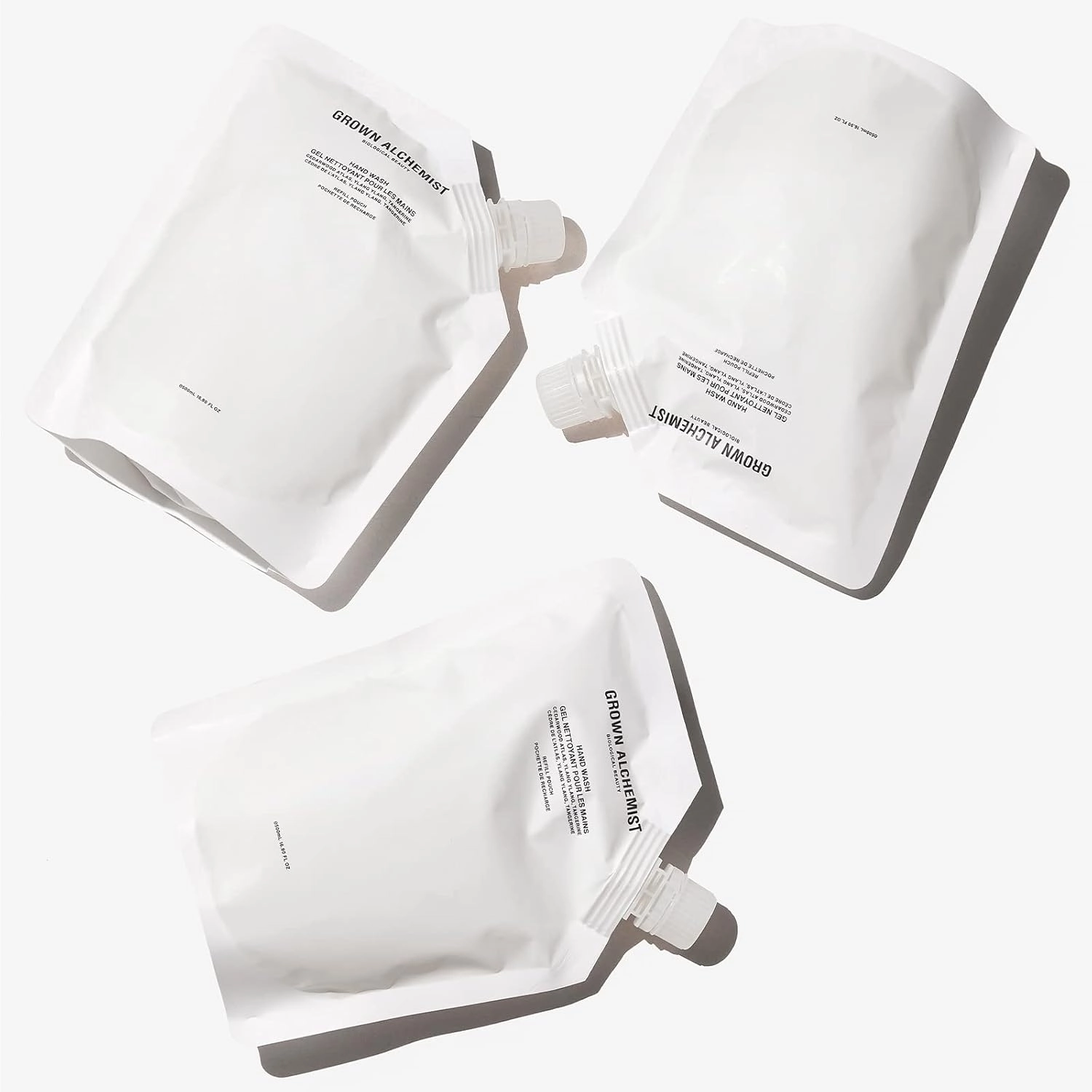 Grown Alchemist :: Hand Wash REFILL Pouch: Cedarwood Atlas, Ylang Ylang, Tangerine - Gentle Hand Wash that Hydrates and Cleanses Skin, 16.9 Ounce (500ml).