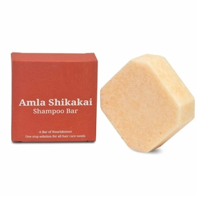 GT Amla Shikakai Organic Shampoo Bar with Methi & Ginger | Reduces hair fall, Detangles | Sulphate & Paraben Free | Natural & Organic | For Women & Men | 75 Gm