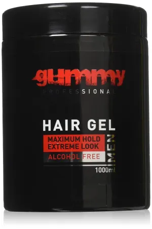 Gummy Maximum Hold & Extreme Look Hair Styling Gel 33.81 fl.oz. - Alcohol Free 1000ml