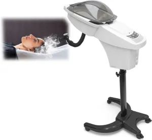 Hair Steamer Micro Mist Aroma Steam Mister Hooded 4 Color Light Hair Care Professional for Natual Black Hair Use Shampoo Bowl Hair Wash Reclin Chair White Color with UV Protect Coat Elitzia ET19292