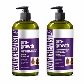 Hair Chemist Pro-Growth Shampoo & Conditioner Set with Biotin - Includes 33.8oz Shampoo & 33.8oz Conditioner