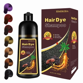 Hair Dye Shampoo 3 In 1, Instant Natural Hair Color for Women & Men Shampoo Hair Dye Para Canas Purple, Root Touch Up for All Hair Types – Easy Application, Lasts 3-4 Weeks, 500ml