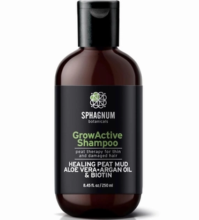 Hair Growth Shampoo - with Argan Oil and Fulvic Acid from Natural Nordic Peat Mud - No SLS, Parabens, Sulfate-Free - Biotin and Aloe Vera Treatment for Thinning and Damaged Hair