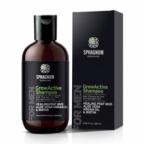 Hair Growth Shampoo for Men - Natural Biotin Boost with Argan Oil, Aloe Vera and Peat Mud - Effective Hair Loss Treatment for Thinning Hair - Helps With Dandruff