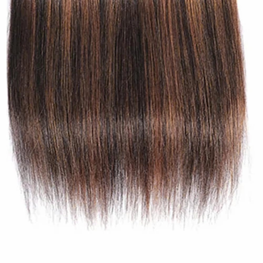 Hair P1B30 Bundle Highlight Straight Human Hair Bundles Color 30 Straight 3 Bundles 28 30 32 Inch Two Tone Black Mixed With Light Brown Bundle
