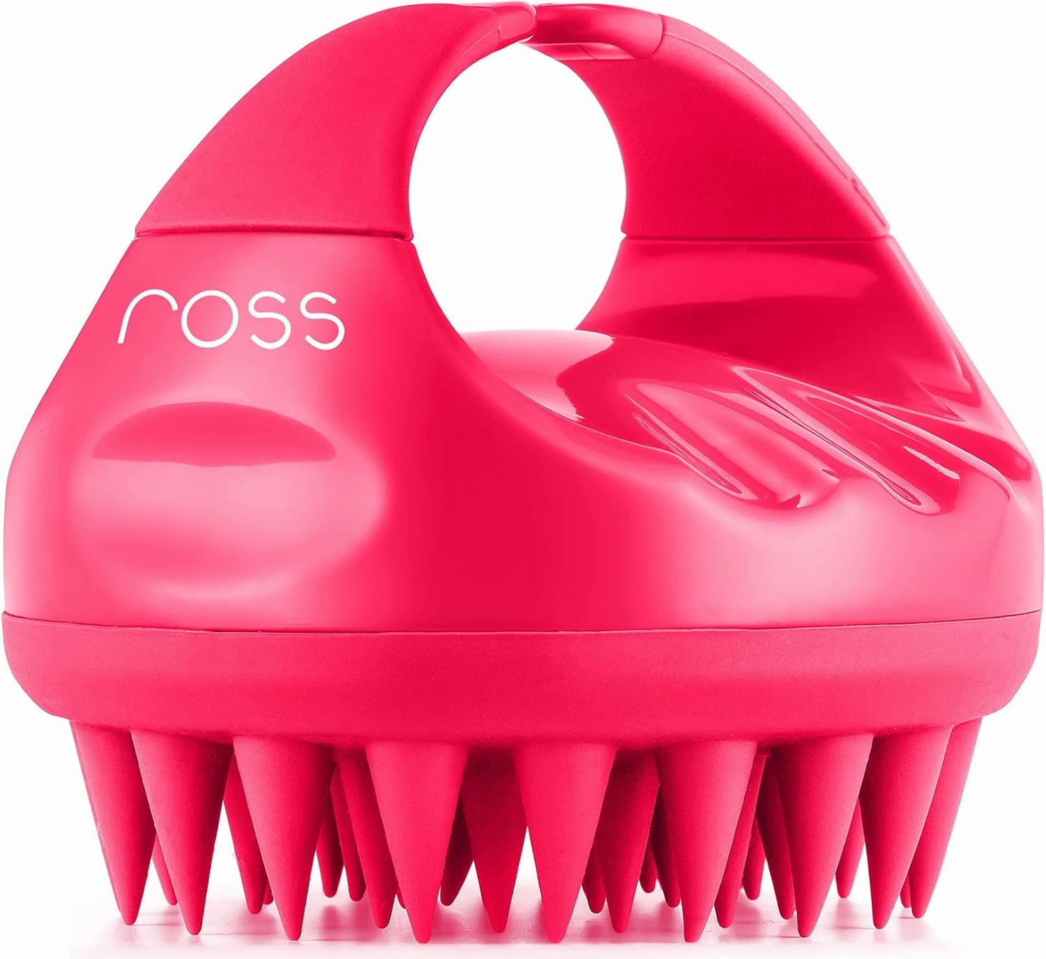 Hair Scalp Massager Shampoo Brush with Soft Silicone Bristles for Anti Dandruff, Exfoliating with Scalp Care Manual Head Massager, 1 Count (Pack of 1) (Style 1, Pink)