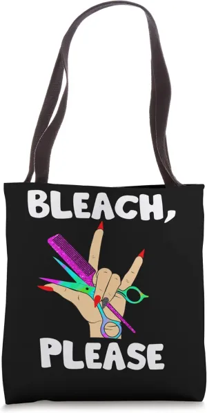 Hairstylist woman hairdresser womens rock hand shears comb Tote Bag