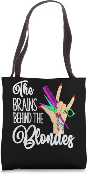 Hairstylist woman hairdresser womens rock hand shears comb Tote Bag
