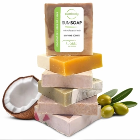 Handmade Soap Bar Heavenly Hydration - (6 Pack) Hydrating Bath Soap Bars for Dry Skin, Moisturizing Bar Soap for Face, Hands and Body, Bath Gift Set Natural Soap for Men & Women, Made in USA