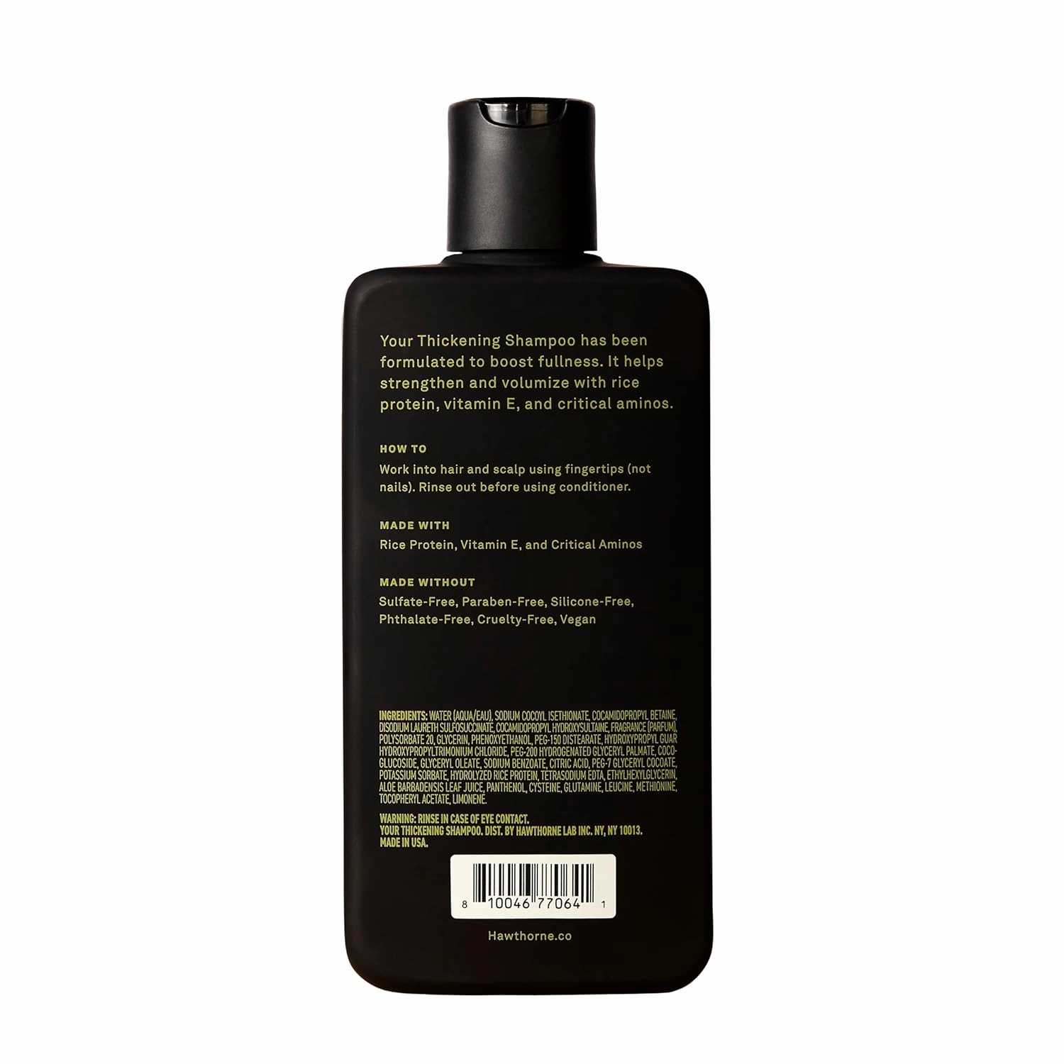 Hawthorne Men's Thickening Shampoo for Thinning Hair. Fight Hair Loss with Rice Protein & Vitamin E. Strengthens Hair Follicles to Reduce Breakage. Mint and Eucalyptus Scent. 8 fl. oz. 2-Pack.
