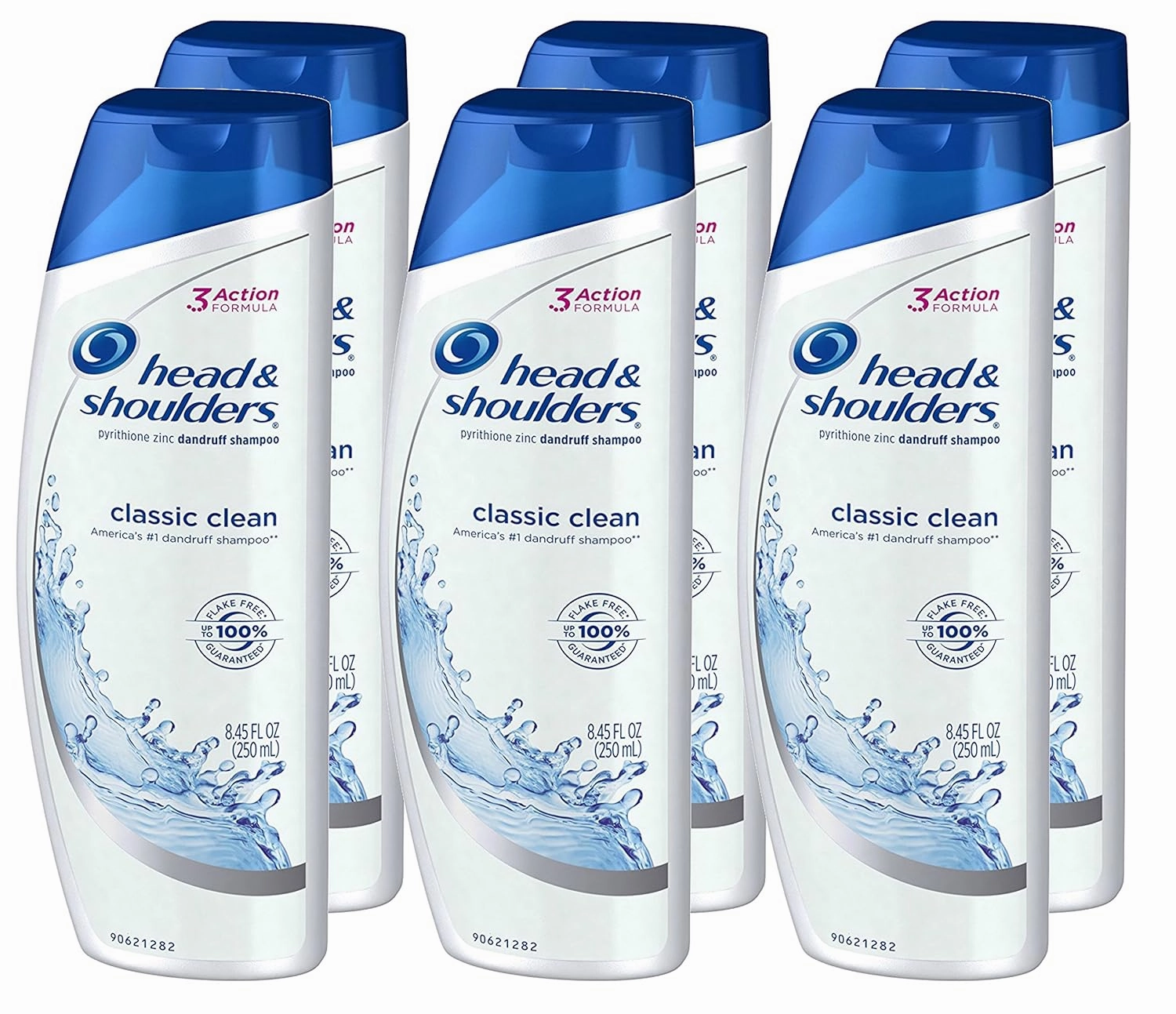 Head and Shoulders Classic Clean Anti-Dandruff Shampoo 8.45 Fl Oz (Pack of 6)