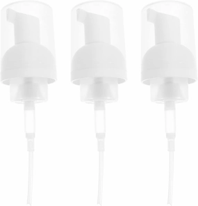 Healifty 3Pcs Foaming Soap Pump Replacement Foaming Soap Dispenser Head Foaming Soap Dispenser Lids for Soap and Lotion Bottles 1.8 * 6.6in