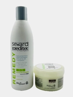 Helen Seward Remedy 7/S Activator Shampoo 33.8 Oz and 7/M Remedy FIller Mask Anti-Breakage 16.9 fl oz *Free Starry Lip gloss"