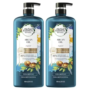 Herbal Essences, Repairing Argan Oil Of Morocco Shampoo With Natural Source Ingredients, Color Safe, BioRenew, 20 fl oz, Twin Pack