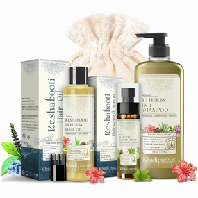 Herbals Hair Growth Combo Kit | Hair Growth Serum   10 Herbs in 1 Shampoo   Awesome 11 Herbs Hair Oil for Boost Hair Growth, Control Hairfall, Reduce Dandruff & Repairs Hair Damage (760ml)