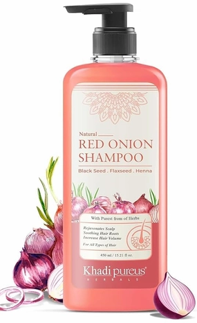 Herbals Shreekesha Red Onion Shampoo For Stronger Healthy Hair,Hair Fall Control,Hair Growth&Boost Scalp Health For Women Men 450 Ml