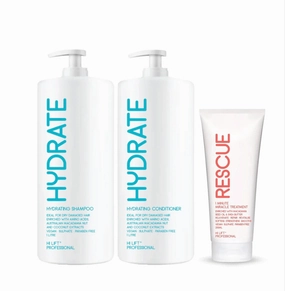Hi Lift HYDRATE Shampoo & Conditioner & RESCUE Treatment Trio Pack 2x1L   200ml
