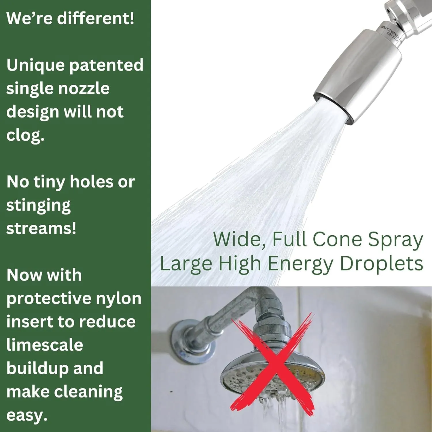 High Sierra Showerheads® - CLASSIC™ Solid Metal 1.5 GPM Award Winning, Ultra Low Flow Shower Head, Pattented Nozzle Never Clogs - Polished Brass Finish